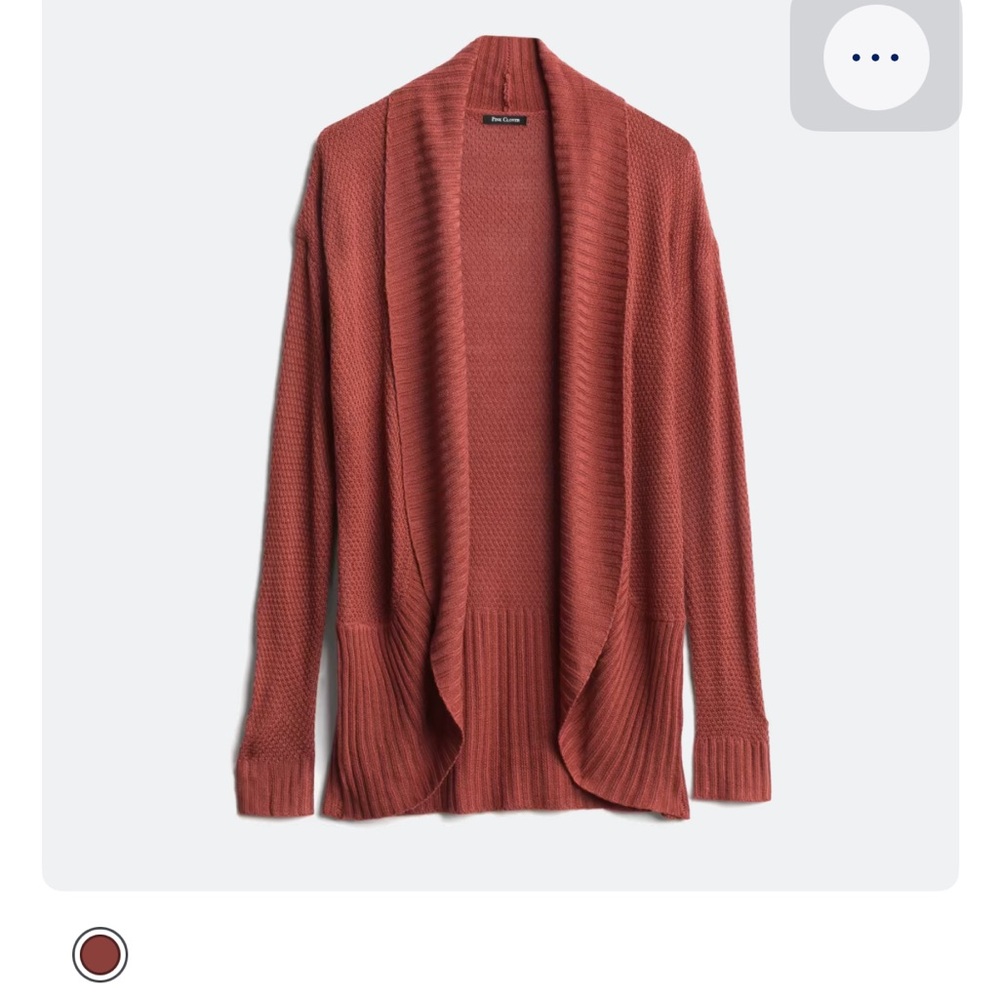 Elegant Rust Open Front Cardigan